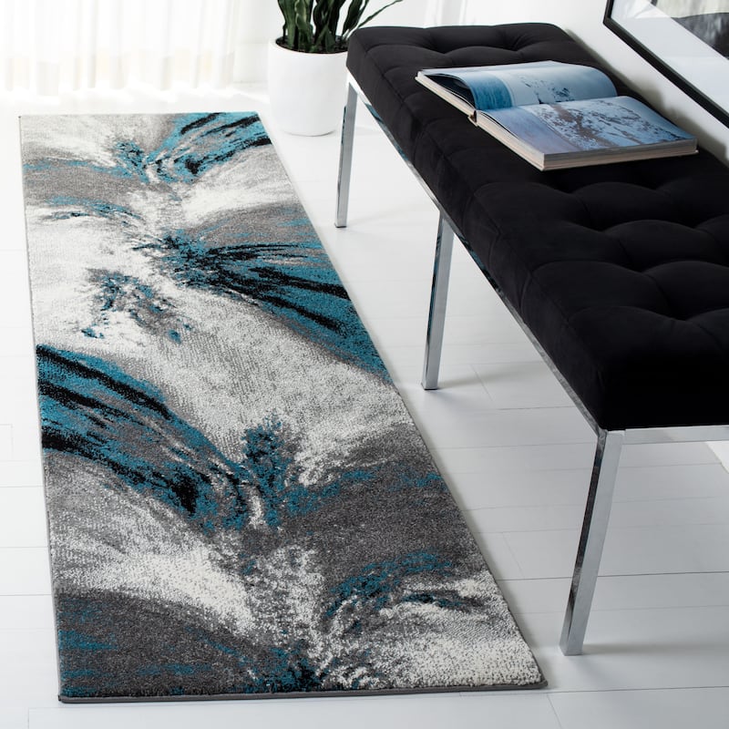 SAFAVIEH Glacier Latrina Modern Abstract Rug - 10'6" x 14' - Blue/Grey