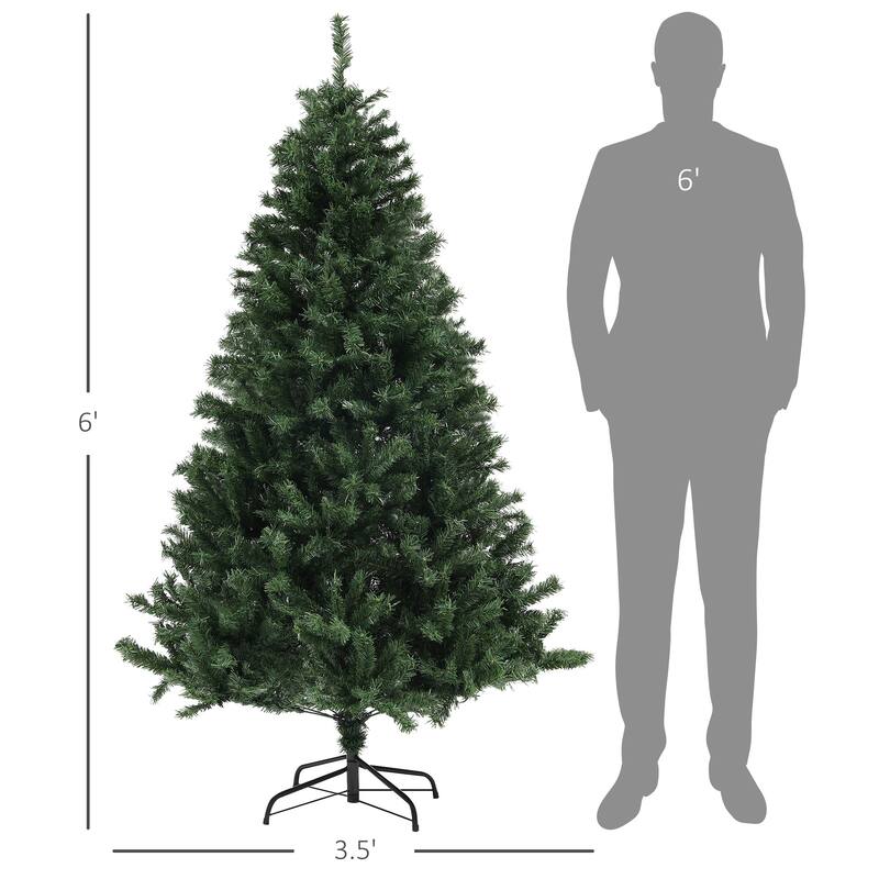 Pre-Lit 6ft/7.5ft/9ft Artificial Christmas Tree with Realistic PVC Needles and Easy Setup, Ideal for Holiday Decor