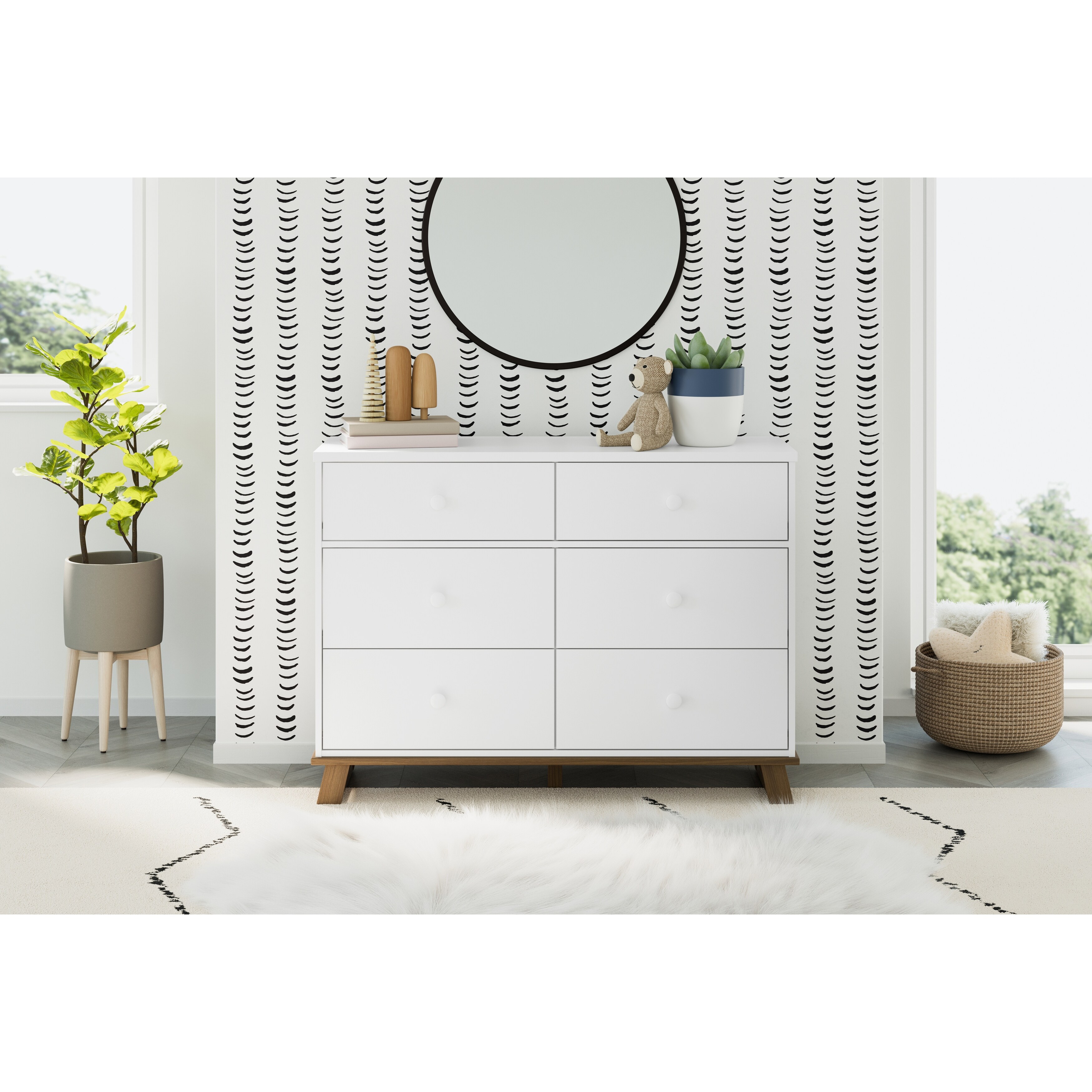 storkcraft modern dresser Modern 6 Drawer Dresser