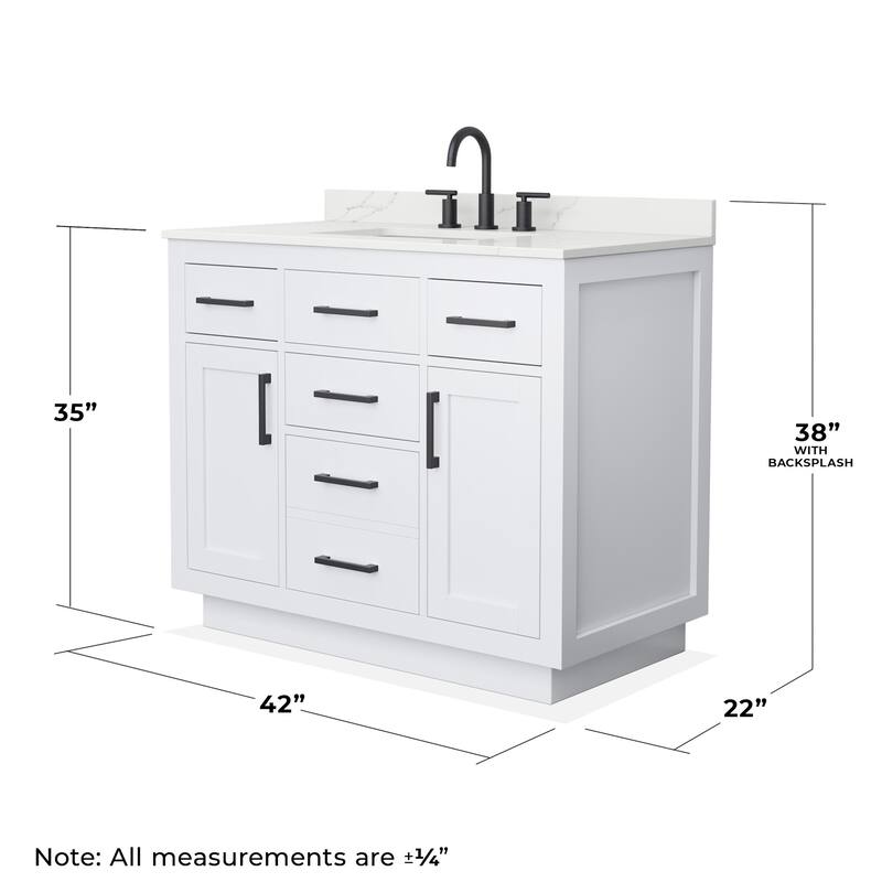 Wyndham Collection WCG262642S-QTZ-US3MXX Beckett TK 42" Free Standing