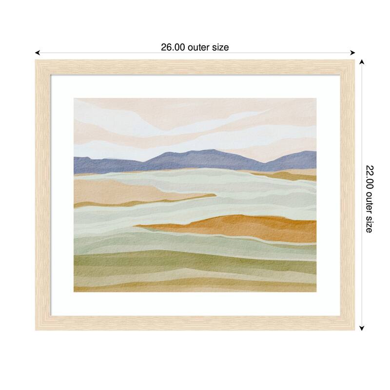Kate and Laurel Framed Art Dreamy Hillscape by Nikita Jariwala