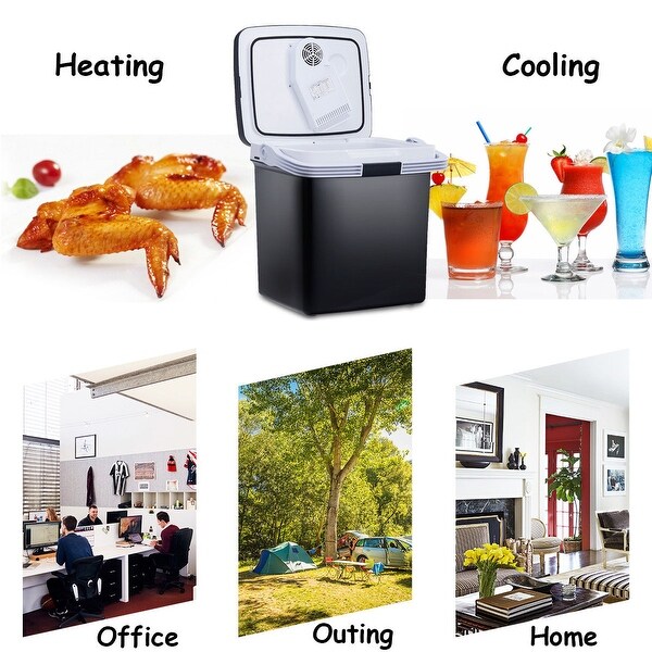 26L Portable Electric Cooler Fridge Food Warmer Digital Plug In