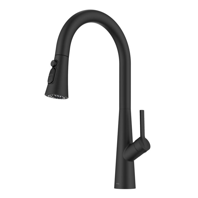 KRAUS Odelia 4-Function Single Handle Pull Down Kitchen Faucet - MB - Matte Black