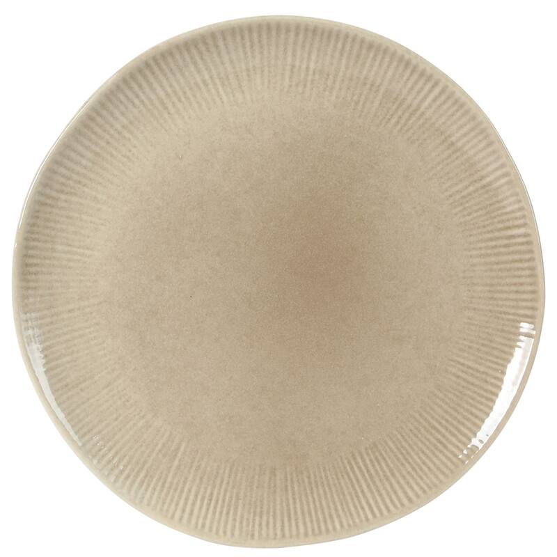 Gibson Elite Sandy Pines Stoneware Plates and Bowls Set - 12 Piece Reactive Glaze Dinnerware Set - Service for 4