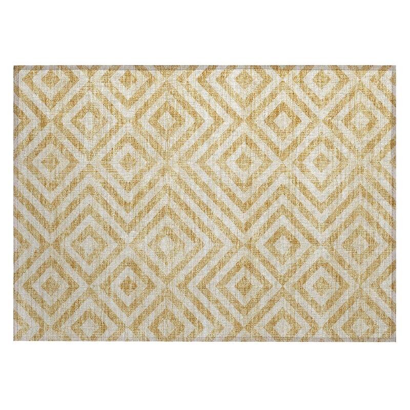 Machine Washable Indoor/ Outdoor Chantille Diamond Geo Rug