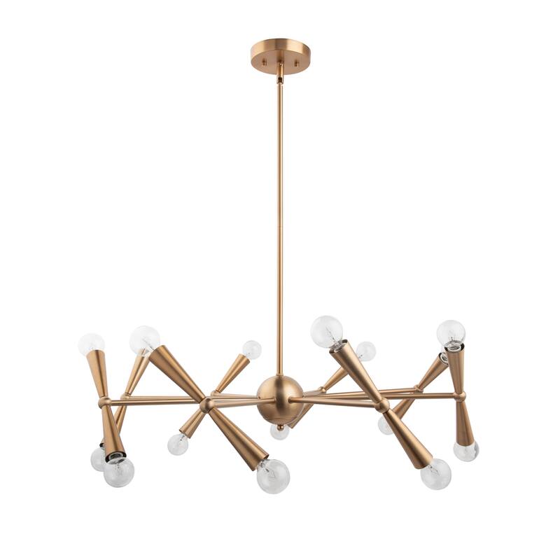 Brio Lighting Mizu Modern Gold 16 Light Chandelier