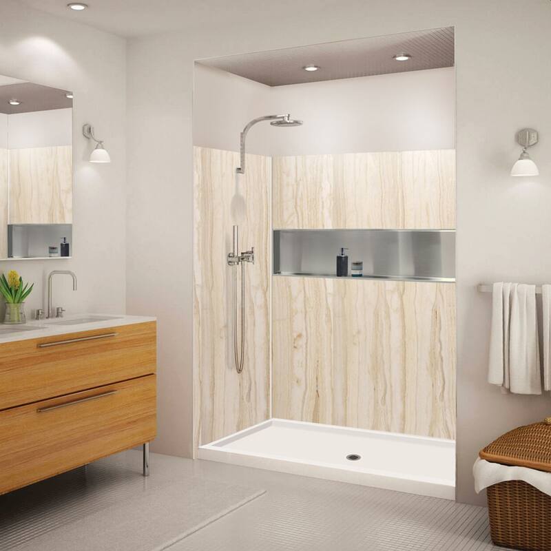 Transolid Expressions 32-in X 60-in X 72-in Glue to Wall Shower/Walls - 60" x 32" x 72" - 60" x 32" x 72"