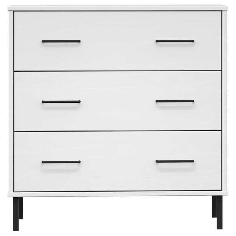 vidaXL Sideboard Chest of Drawers Storage Cabinet with Drawers Solid Wood OSLO - 30.3" x 15.7" x 31.3"