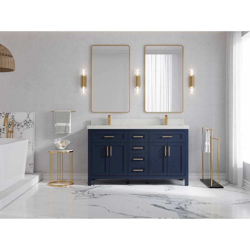 Willow Collections 60 in. W x 22 in. D Cambridge Double Sink Bathroom Vanity with Countertop