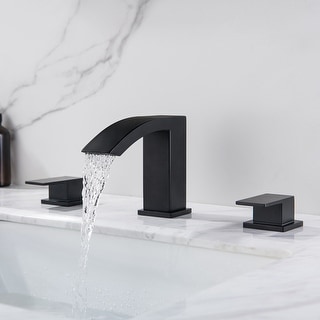 Widespread Double-Handle Waterfall Bathroom Faucet