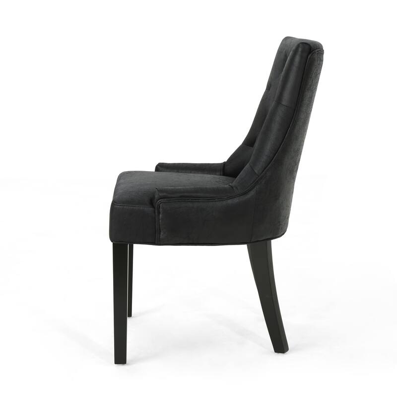 Tufted Backrest Dining Chair with Tapered Legs,Set of 2