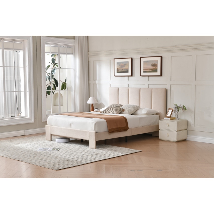 Upholstered Platform Bed Frame