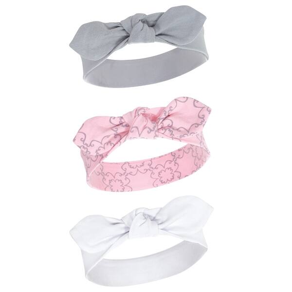 slide 1 of 1, Yoga Sprout Baby Girl Cotton Headbands 3pk, Lattice, 0-24 Months - Lattice Lattice - 0-24 Months