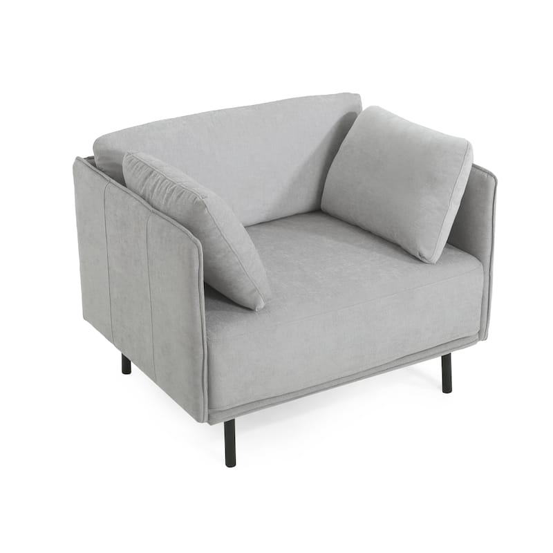 Vintage Faux Leather Lounge Chair Accent Chairs