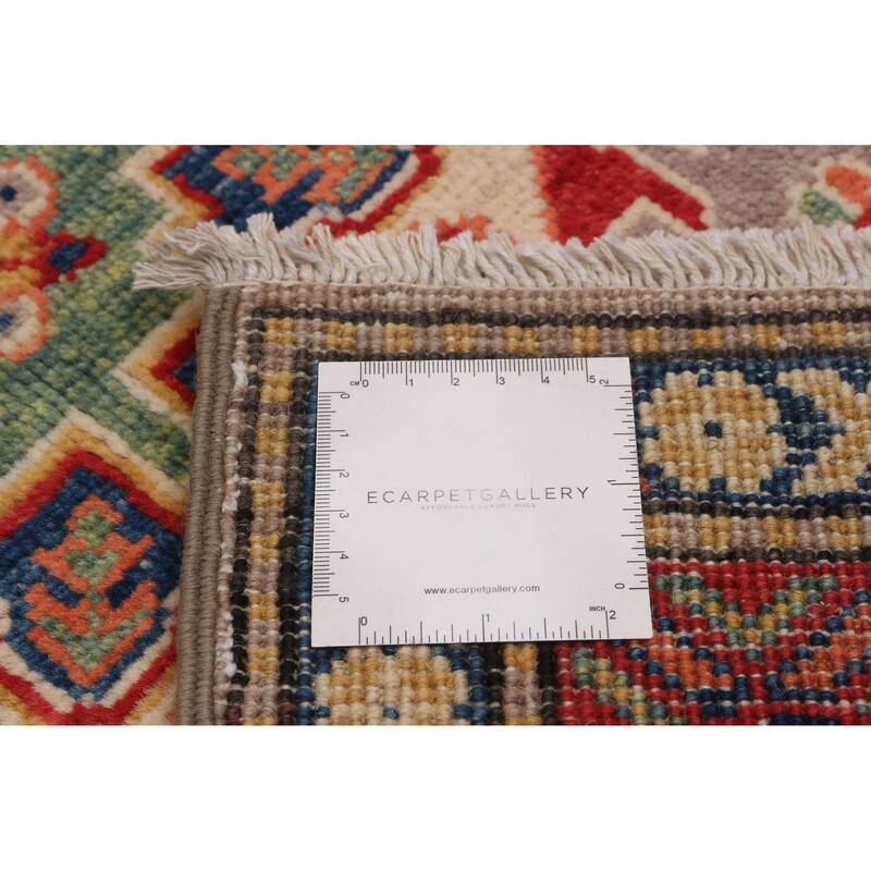 ECARPETGALLERY Hand-knotted Uzbek Ghazni Taupe Wool Rug - 2'7 x 6'7