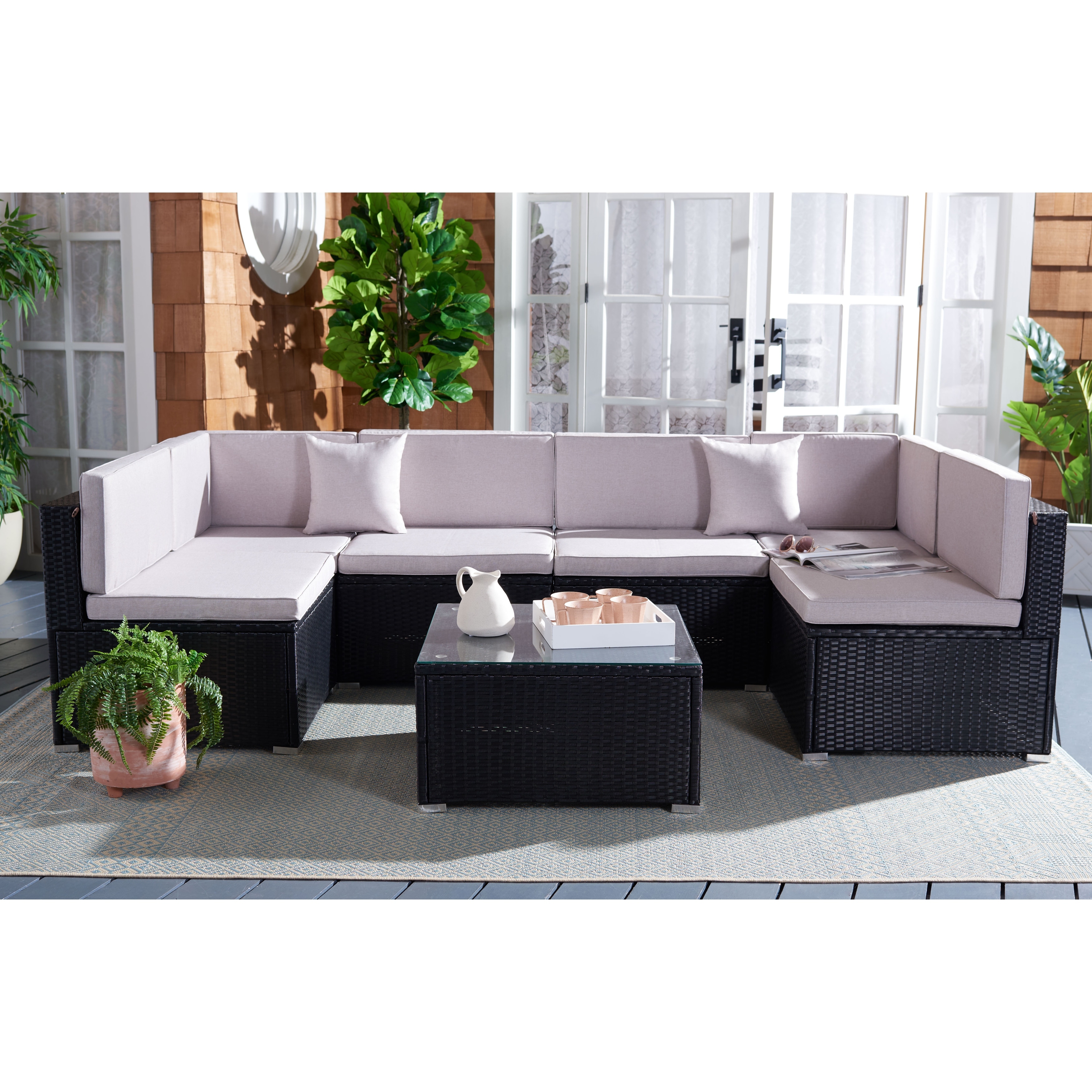 SAFAVIEH Angeles Modern Wicker Coffee Table, 23.1-Inch - 23W x 26D x 26H