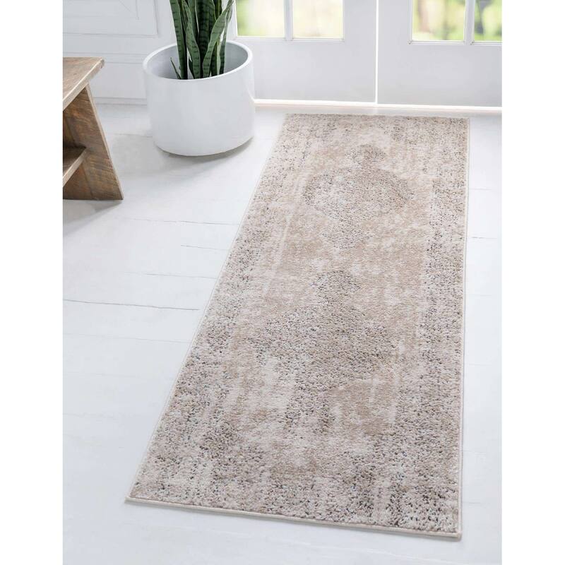 Transitional Wedo Collection Area Rug - 2'2"x6' - Ivory