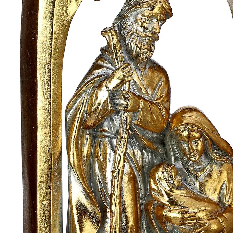 12" Gold Holy Family in Archway Nativity Christmas Figure