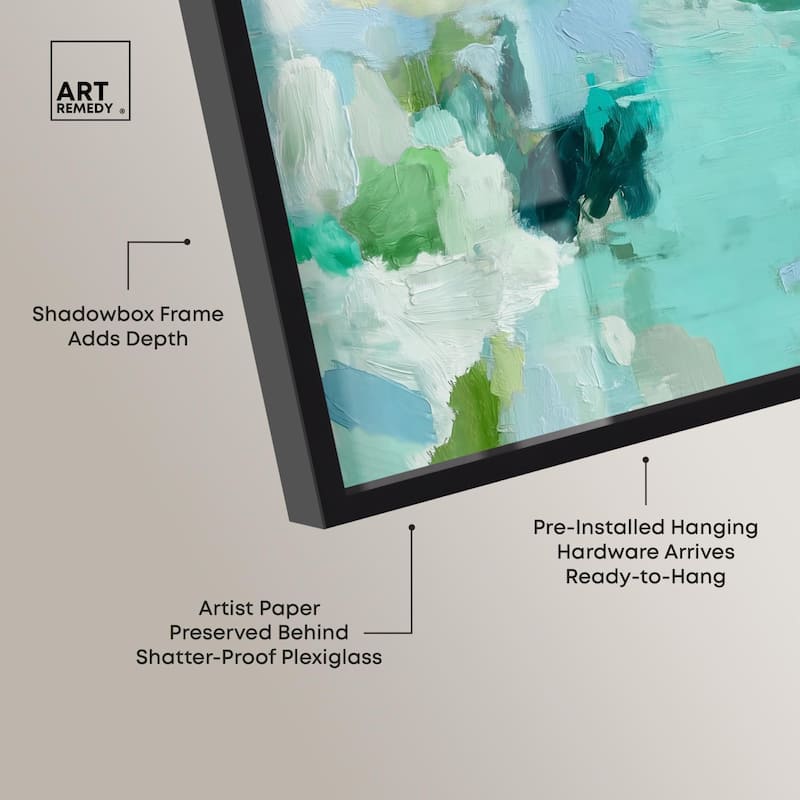 Alista Green Blues Shadowbox by Art Remedy