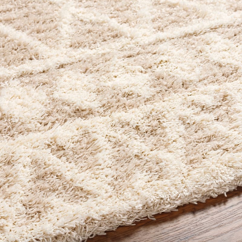 Livabliss Barbery Moroccan Border Plush Area Rug