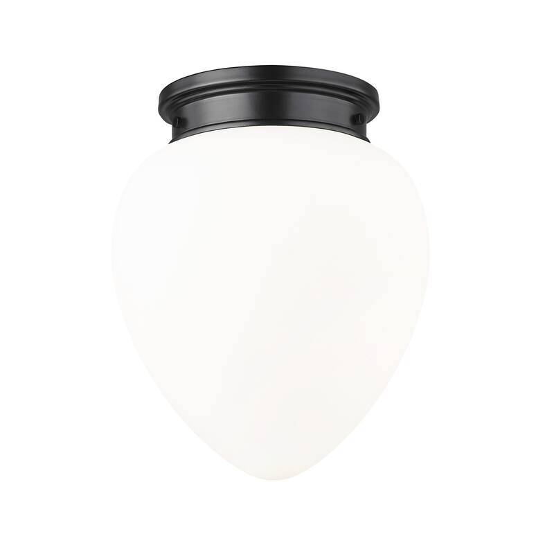 Z-Lite 1945F12 Gideon 13" Wide Flush Mount Urn Ceiling Fixture - Matte Black