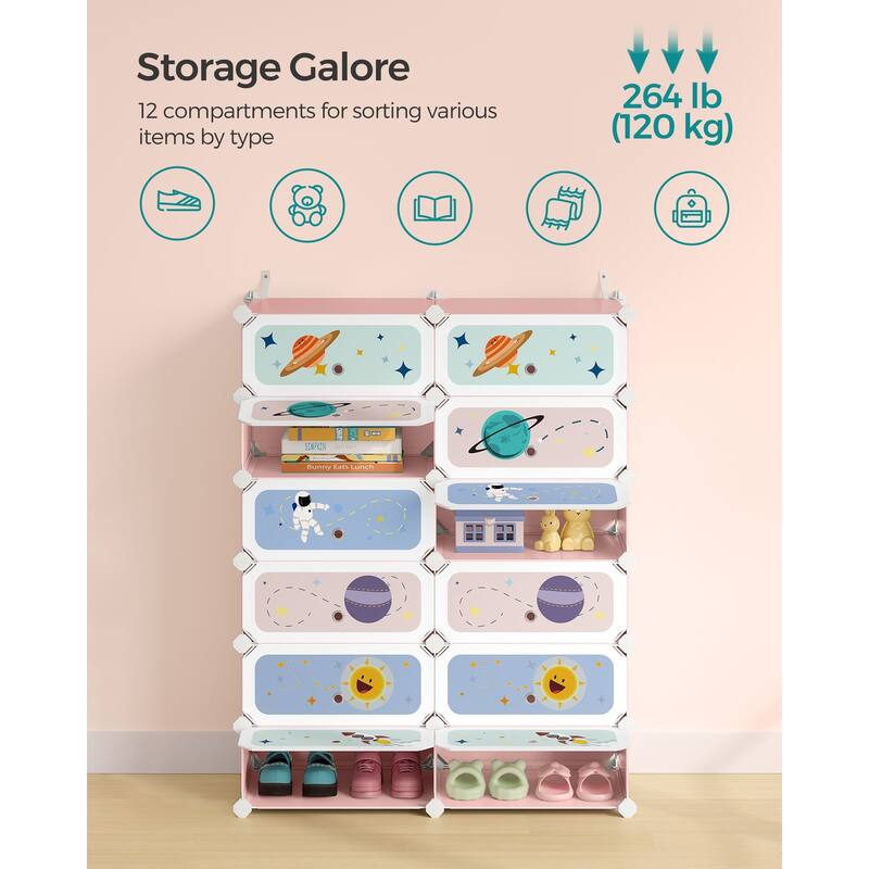 Kids Shoe Storage Solutions with Convenient Doors and Metal Wire Frame Perfect for Playrooms or Entryways