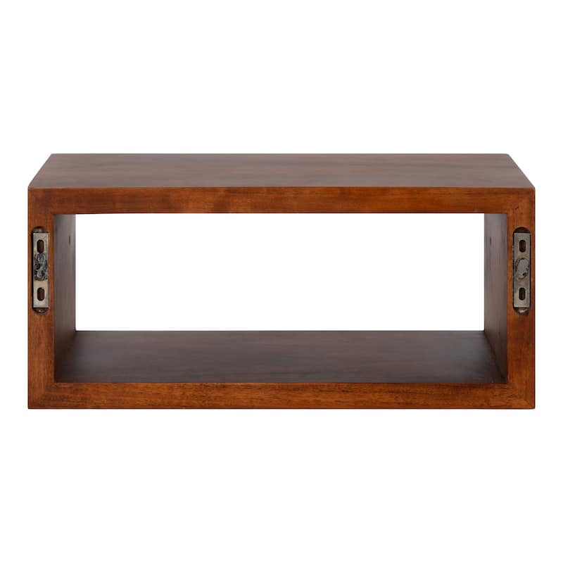 Kate and Laurel Holt Open Cubby Wooden Floating Wall Shelf