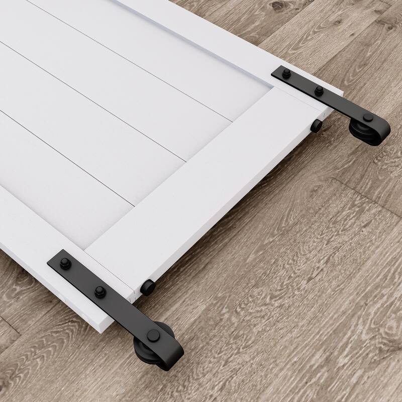30''/36''/48'' Manufactured Wood PVC Paneled Barn Door with Installation Hardware Kit