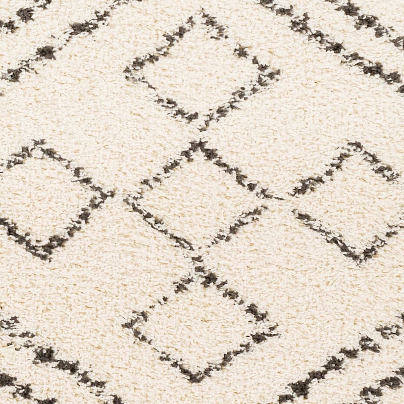 Livabliss Medaria Boho Diamond Plush Area Rug