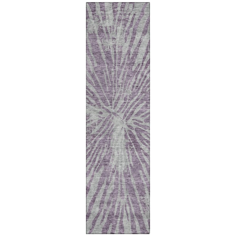 Machine Washable Indoor/ Outdoor Chantille Contemporary Burst Rug