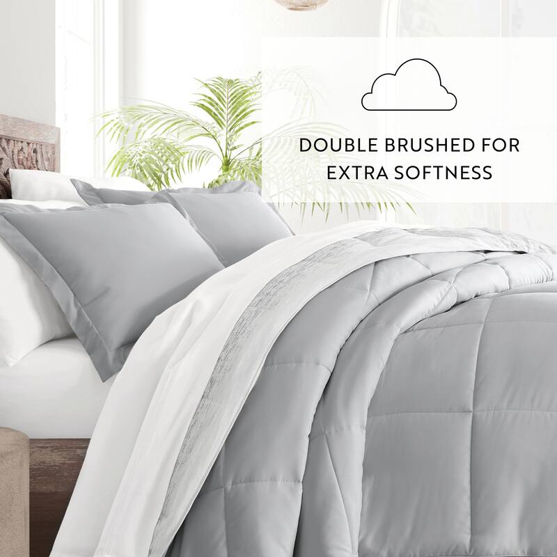 Becky Cameron Reversible Down-Alternative Comforter in Ombre and Soft Stripe