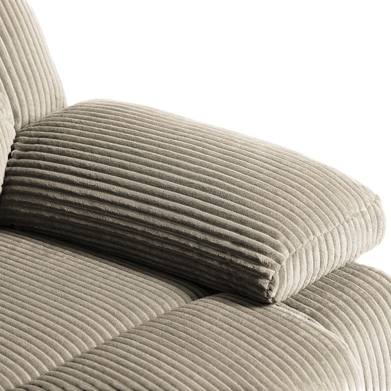 Corduroy Adjustable Recliner Chair Sofa for Living Room