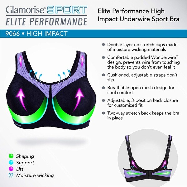 glamorise high impact sports bra