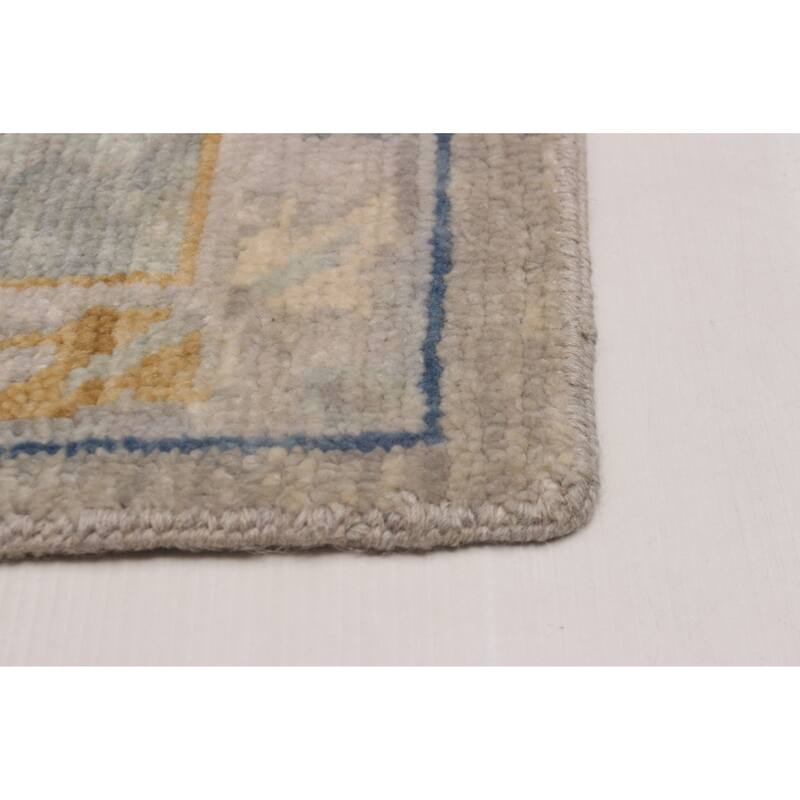 ECARPETGALLERY Hand-knotted Modern Oushak Light Grey Wool Rug - 10' 1" x 13' 9"