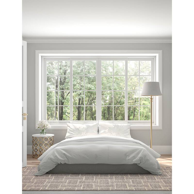 ECARPETGALLERY Braid weave Sienna Grey Wool Rug - 5'0 x 7'9