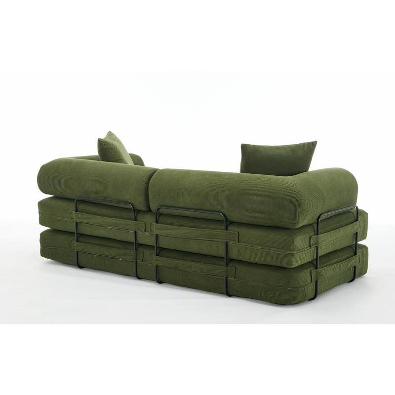 78.5" 4-in-1 Folding Convertible Out King Size Sleeper Sofa Bed