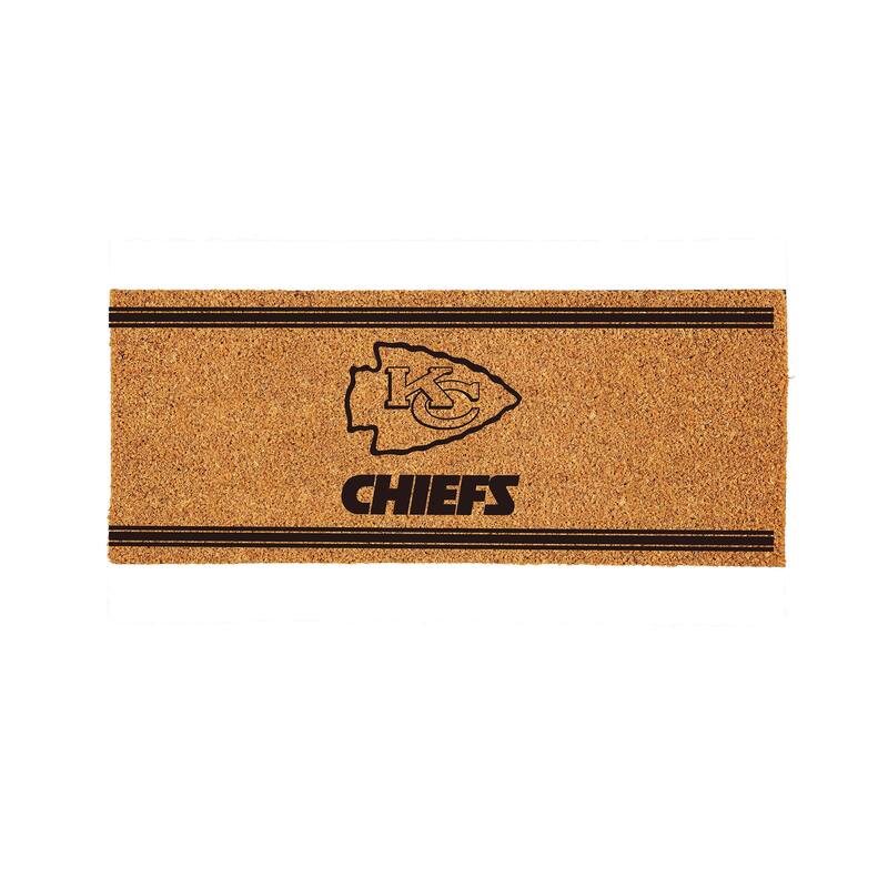 Kansas City Chiefs Monochrome Indoor/Outdoor Coir Door Mat