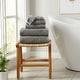 preview thumbnail 96 of 197, Linery & Co. Cotton Diamond Waffle Texture Bath Towels 6 Piece Set - Dark Gray