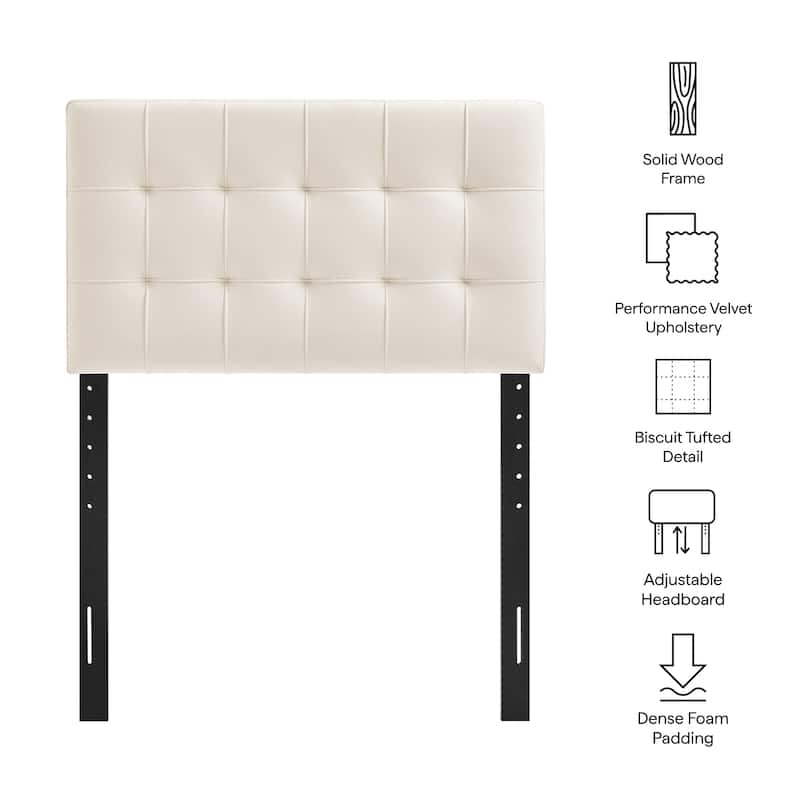Lily Biscuit Tufted Performance Velvet Headboard