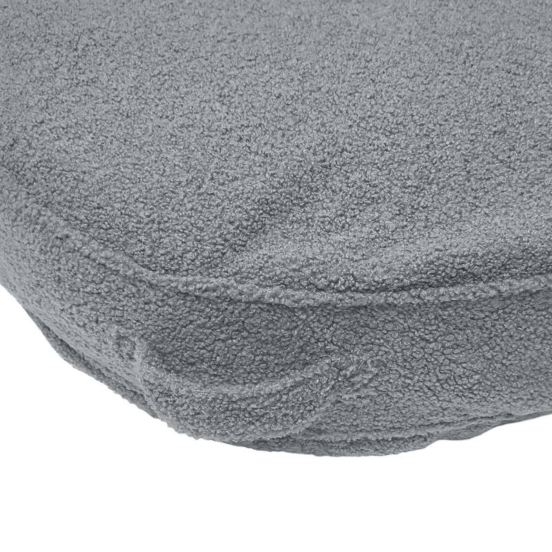 Edie At Home Sherpa Gusseted Round Decorative Floor Pillow 24' Round