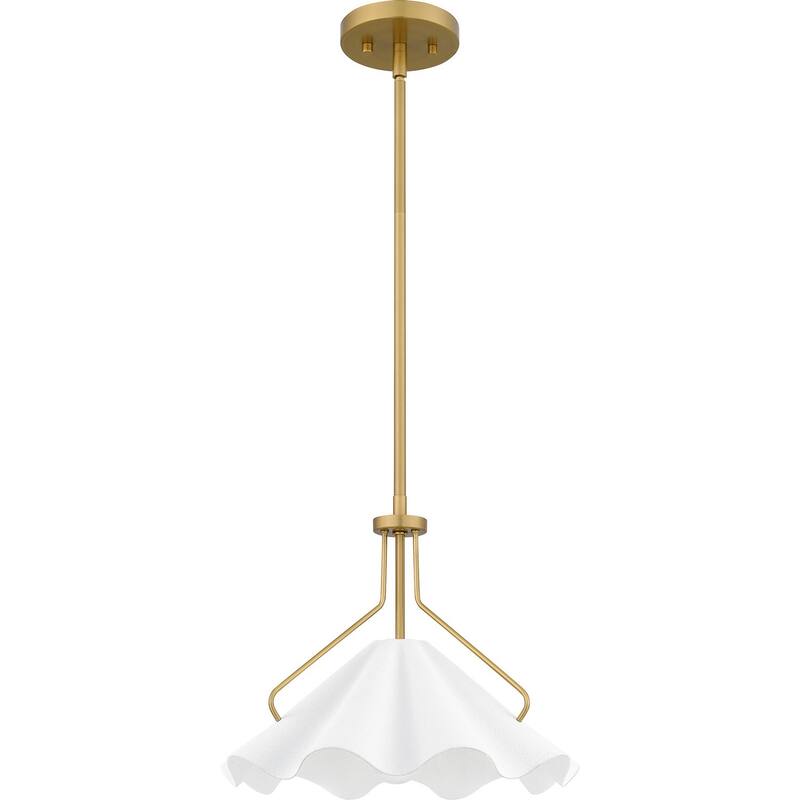 Aged Brass One Light Pendant from the Quoizel Pendant Collection - Aged Brass
