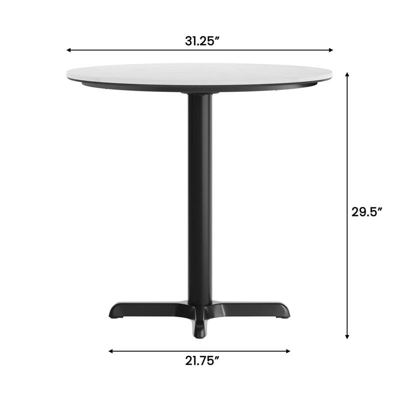 Commercial HPL Tabletop with Table Height Crisscross Base