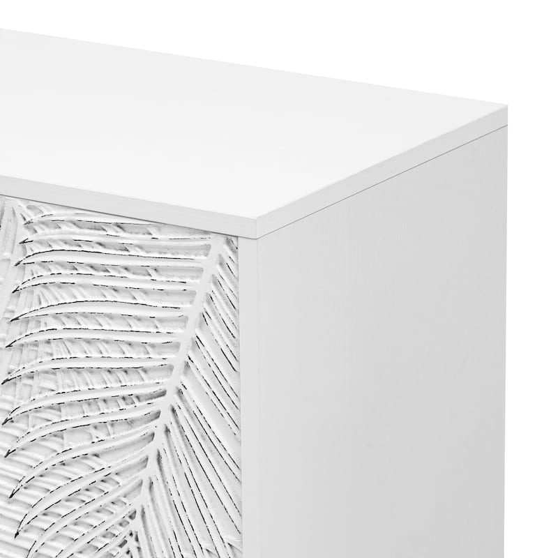 Modern TV Stand with 2 Storage Compartments, Fits TVs up to 43 Inches - 47.2" D x 13.9" W x 31.1" H