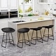 preview thumbnail 1 of 3, Swivel Barstools Set of 4,Modern 26" Counter Height Bar Chairs Plastic Seat Metal Bar Stools for Kitchen Island Breakfast Bar Black - Short