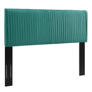 Modway Eloise Channel Tufted Performance Velvet Twin Headboard, Teal ...