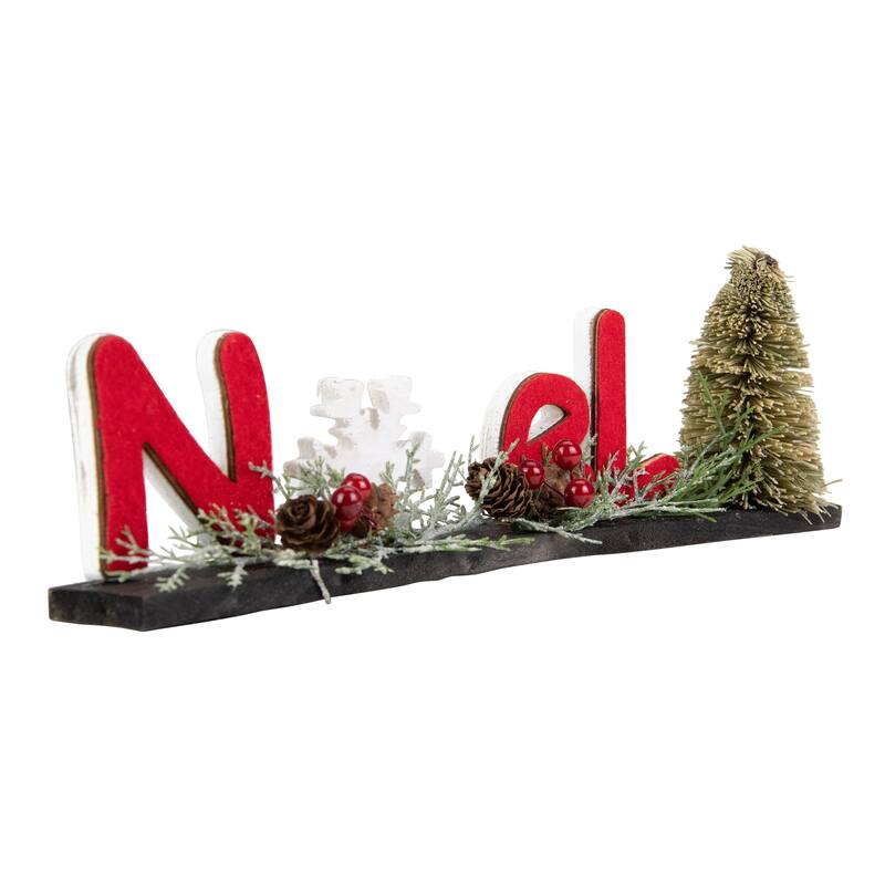 Noel with Snowflake Christmas Decoration - 14"