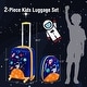 preview thumbnail 9 of 18, 2 Pieces 12 Inch 18 Inch Kids Luggage Set with Backpack and Suitcase for Travel - 20" x 13" x 8.5"(L x W x H)