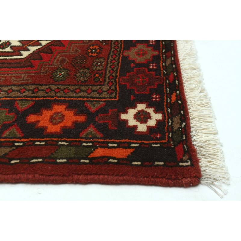 ECARPETGALLERY Hand-knotted Andelz Dark Red Wool Rug - 3'3 x 4'7