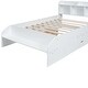 preview thumbnail 13 of 12, 2 Drawer Platform Bed Hidden Storage Drawers Bed Frame Wood Slat Support with Shelf Headboard Footboard, Full - Dark Green
