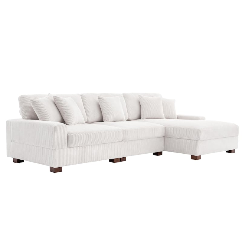 Oversized Modular Sectional Sofa Set with Pillows for Living Room